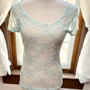 Sheer lace top
